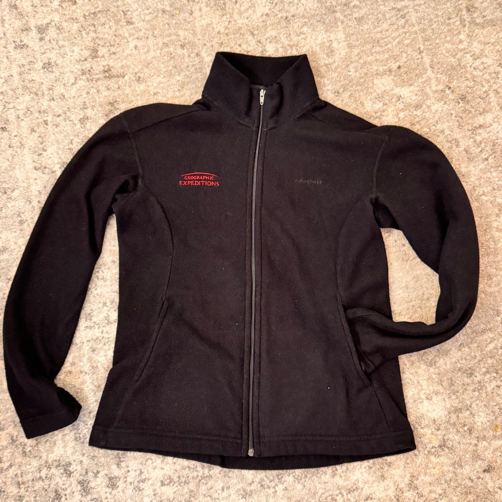 Patagonia Womens Black Synchilla Fleece Long Sleeve Jacket Full Zip Size M